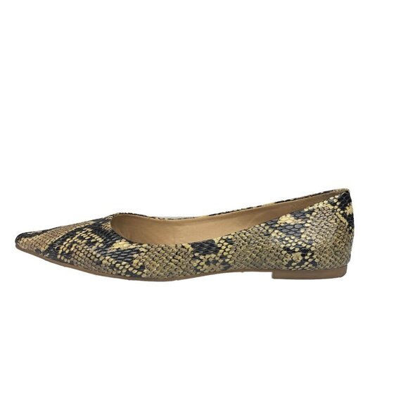 LUIZA BARCELOS Classic Python Embossed Pointed Toe Ballet Flats animal Print s 6 - Picture 6 of 13